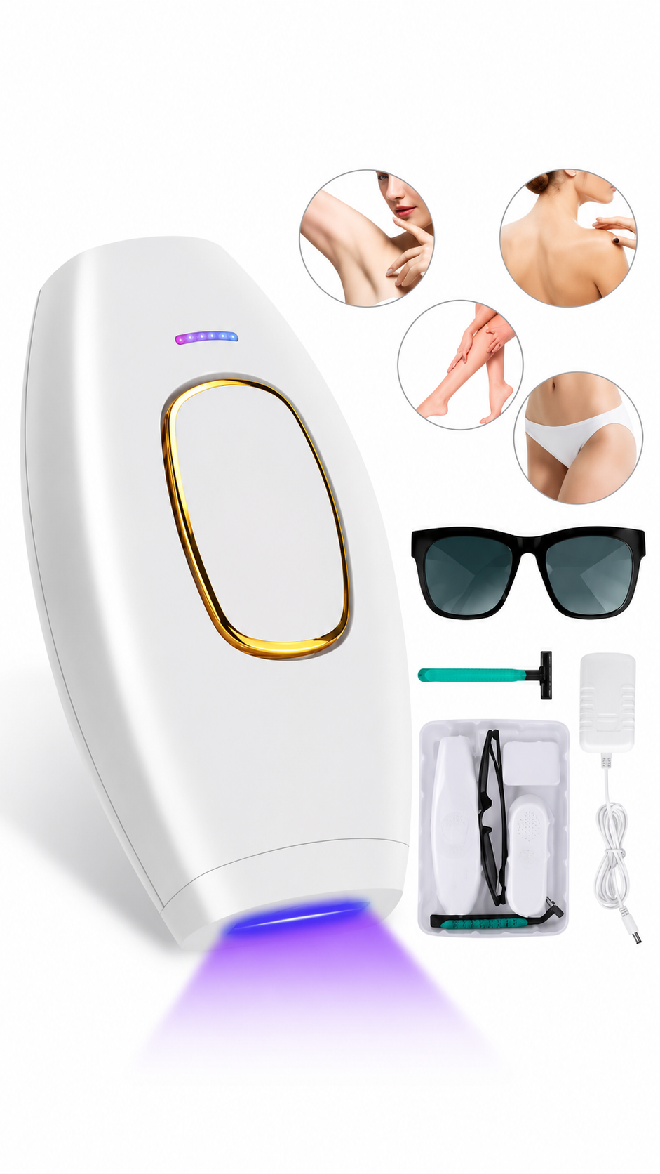 DEPILADORA IPL - DEPILACION SUAVE DESDE CASA (REDUCE LOS VELLOS SIN GASTAR DE MÁS)