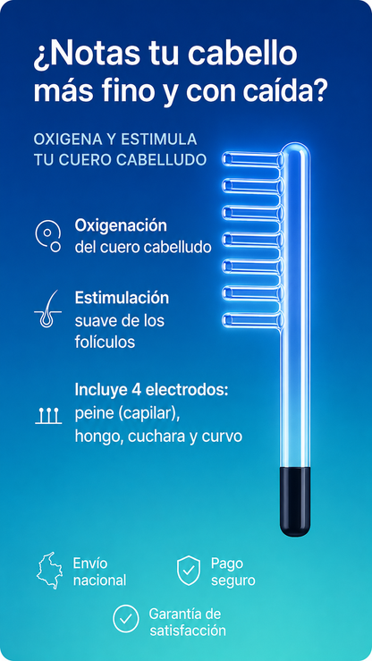 ALTA FRECUENCIA MULTIFUNCIONAL-  NO MÁS CAIDA DEL CABELLO Y DISMINUYE EL ACNE