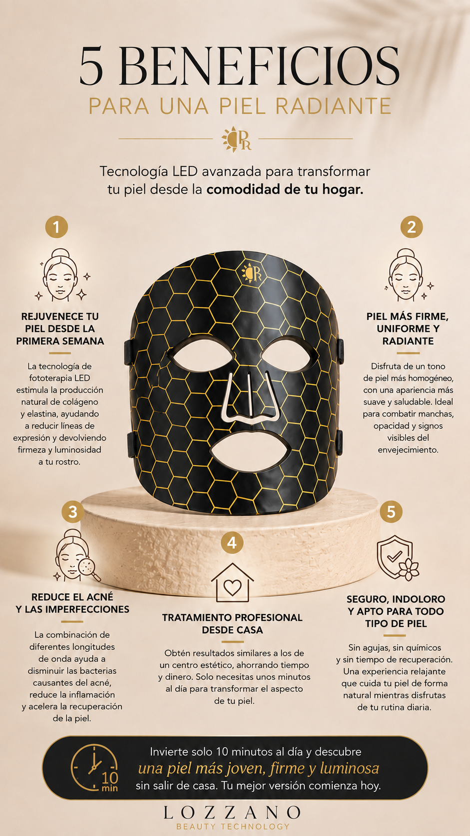 DERMA-PRO LOZZANO ( Mascarilla Led Facial )